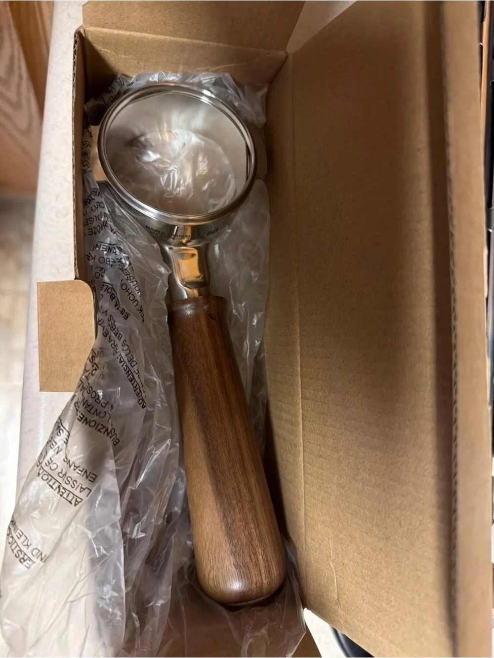 Breville Naked Portafilter 58 with Dark Wood Handle